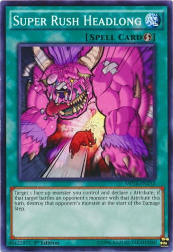 Super Rush Headlong - MP16-EN152 Common 1st Edition