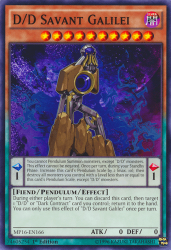 D/D Savant Galilei - MP16-EN166 Common 1st Edition
