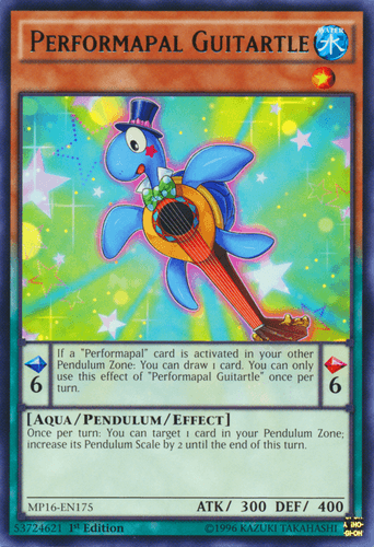 Performapal Guitartle - MP16-EN175 Rare 1st Edition