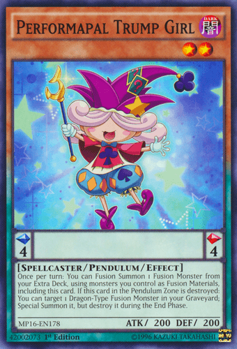 Performapal Trump Girl - MP16-EN178 Common 1st Edition