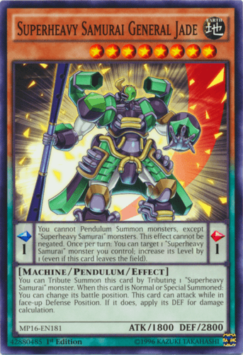 Superheavy Samurai General Jade - MP16-EN181 Common Unlimited