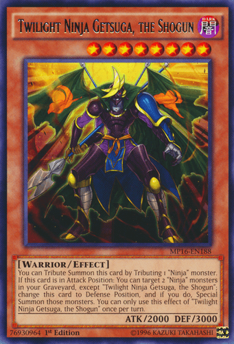 Twilight Ninja Getsuga, the Shogun - MP16-EN188 Rare Unlimited