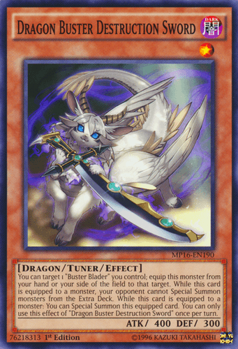 Dragon Buster Destruction Sword - MP16-EN190 Common 1st Edition