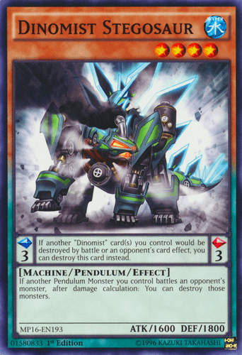 Dinomist Stegosaur - MP16-EN193 Common 1st Edition
