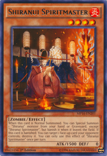 Shiranui Spiritmaster - MP16-EN201 Rare 1st Edition