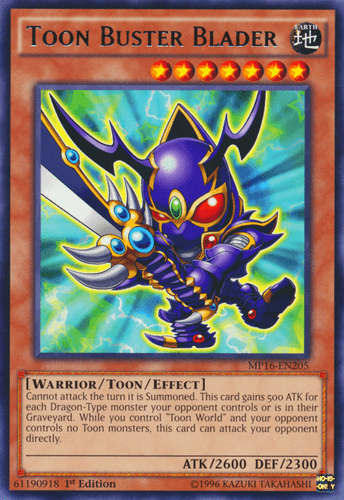Toon Buster Blader - MP16-EN205 Rare Unlimited