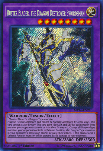 Buster Blader, the Dragon Destroyer Swordsman - MP16-EN210 Secret Rare 1st Edition