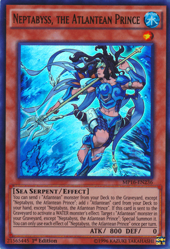 Neptabyss, the Atlantean Prince - MP16-EN236 Ultra Rare 1st Edition