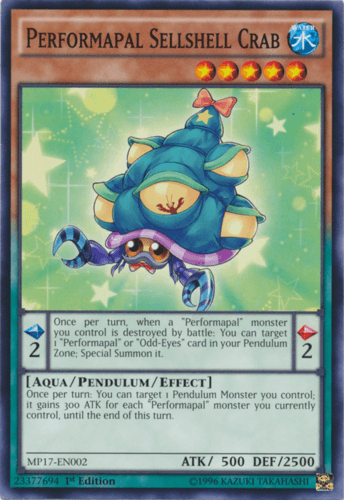 Performapal Sellshell Crab - MP17-EN002 Common 1st Edition