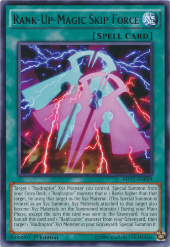 Rank-Up-Magic Skip Force - MP17-EN029 Rare 1st Edition