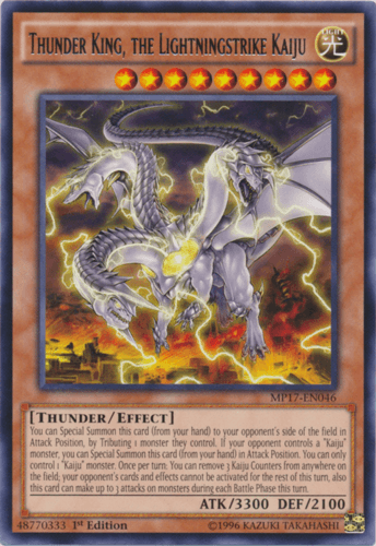 Thunder King, the Lightningstrike Kaiju - MP17-EN046 Rare 1st Edition