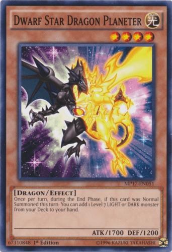 Dwarf Star Dragon Planeter - MP17-EN051 Common 1st Edition