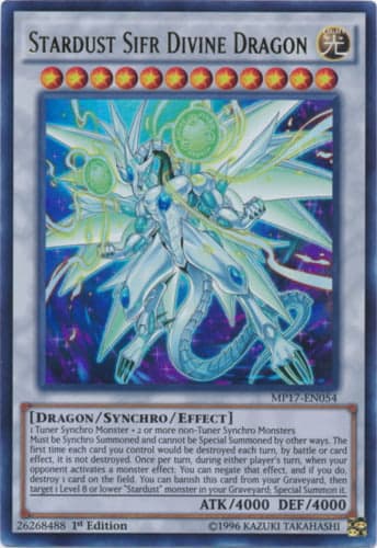 Stardust Sifr Divine Dragon - MP17-EN054 Ultra Rare 1st Edition