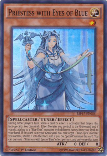 Priestess with Eyes of Blue - MP17-EN055 Super Rare 1st Edition