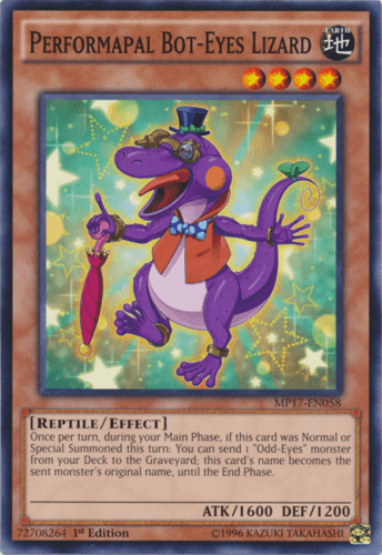 Performapal Bot-Eyes Lizard - MP17-EN058 Common 1st Edition