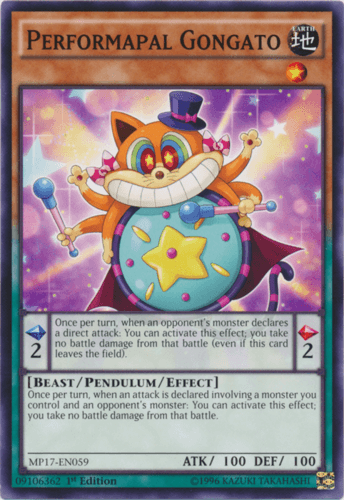 Performapal Gongato - MP17-EN059 Common 1st Edition