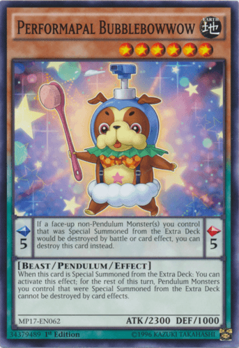 Performapal Bubblebowwow - MP17-EN062 Common 1st Edition