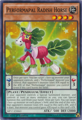 Performapal Radish Horse - MP17-EN063 Common 1st Edition