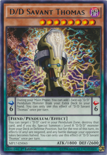 D/D Savant Thomas - MP17-EN065 Rare 1st Edition