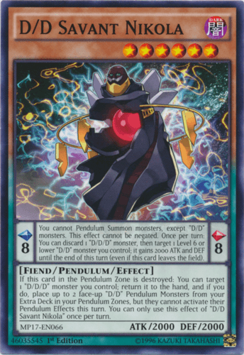 D/D Savant Nikola - MP17-EN066 Common 1st Edition