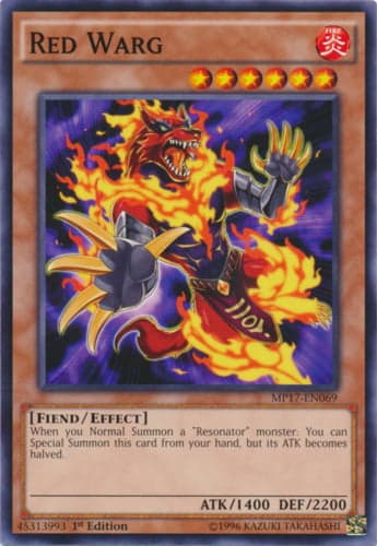 Red Warg - MP17-EN069 Common 1st Edition