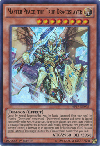Master Peace, the True Dracoslayer - MP17-EN075 Ultra Rare 1st Edition