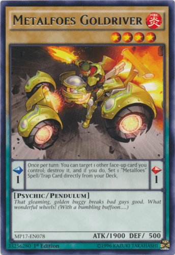 Metalfoes Goldriver - MP17-EN078 Rare 1st Edition