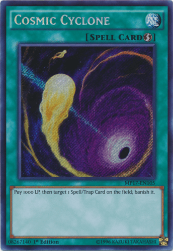 Cosmic Cyclone - MP17-EN105 Secret Rare 1st Edition