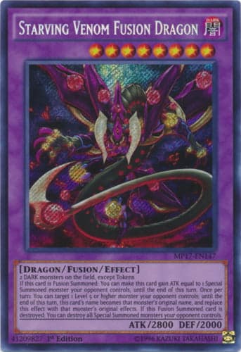 Starving Venom Fusion Dragon - MP17-EN147 Secret Rare 1st Edition