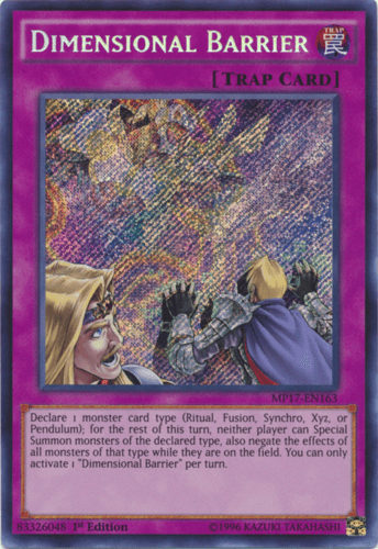 Dimensional Barrier - MP17-EN163 Secret Rare 1st Edition