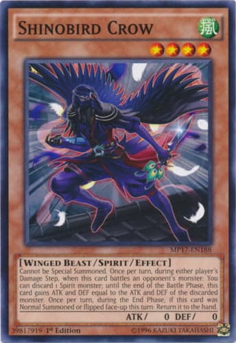 Shinobird Crow - MP17-EN188 Common 1st Edition