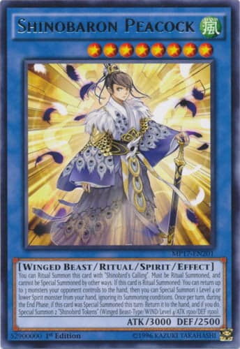 Shinobaron Peacock - MP17-EN201 Rare 1st Edition