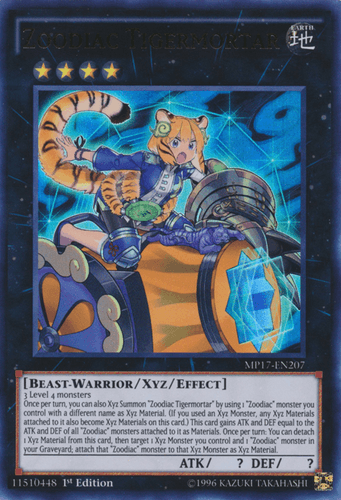 Zoodiac Tigermortar - MP17-EN207 Ultra Rare 1st Edition