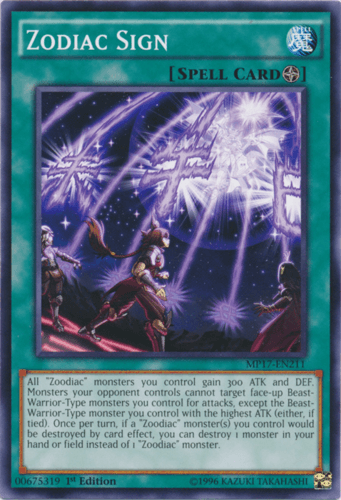 Zodiac Sign - MP17-EN211 Common 1st Edition