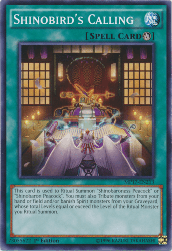 Shinobird's Calling - MP17-EN213 Common 1st Edition