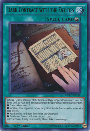 Dark Contract with the Entities - MP17-EN239 Ultra Rare 1st Edition