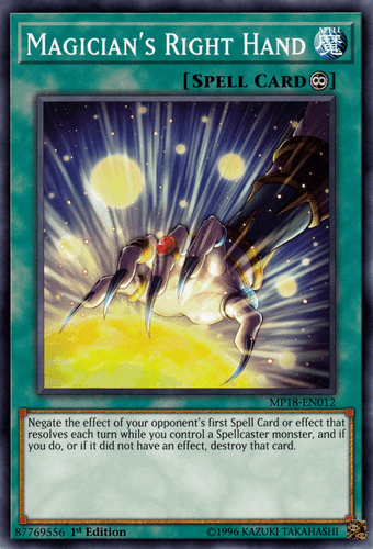 Magician's Right Hand - MP18-EN012 Common 1st Edition
