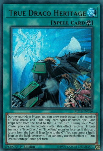 True Draco Heritage - MP18-EN016 Ultra Rare 1st Edition