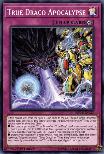 True Draco Apocalypse - MP18-EN023 Common 1st Edition