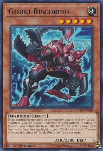 Gouki Riscorpio - MP18-EN040 Rare 1st Edition