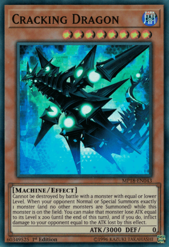 Cracking Dragon - MP18-EN043 Super Rare 1st Edition