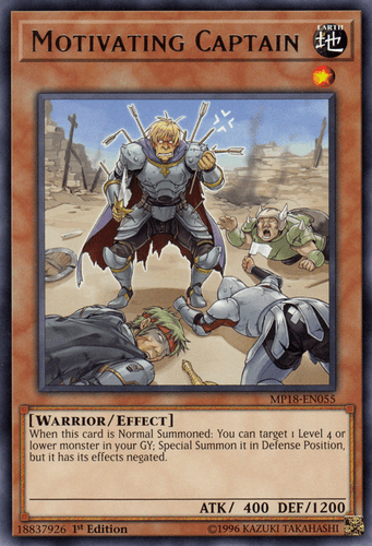Motivating Captain - MP18-EN055 Rare 1st Edition