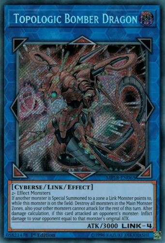 Topologic Bomber Dragon - MP18-EN065 Secret Rare 1st Edition