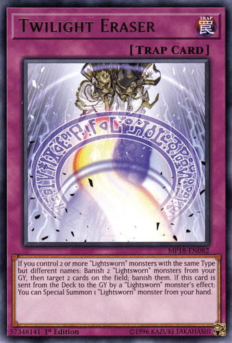 Twilight Eraser - MP18-EN082 Rare 1st Edition