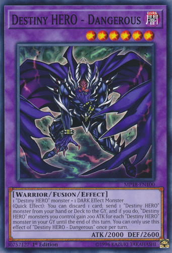 Destiny HERO - Dangerous - MP18-EN100 Common 1st Edition