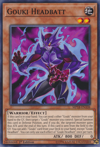 Gouki Headbatt - MP18-EN108 Common 1st Edition