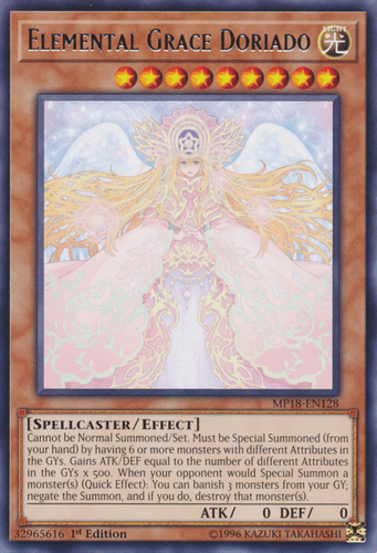 Elemental Grace Doriado - MP18-EN128 Rare 1st Edition