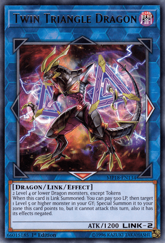 Twin Triangle Dragon - MP18-EN134 Rare 1st Edition