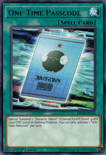 One-Time Passcode - MP18-EN141 Rare 1st Edition
