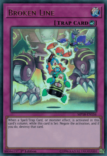 Broken Line - MP18-EN156 Ultra Rare 1st Edition